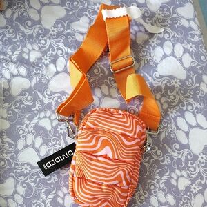 Orange Patterned Crossbody Bag